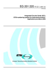 WITHDRAWN ETSI EG 201220-V1.2.1 31.12.1997 preview