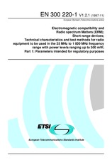 Standard ETSI EN 300220-1-V1.2.1 30.11.1997 preview