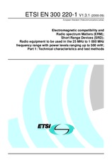 Standard ETSI EN 300220-1-V1.3.1 21.9.2000 preview