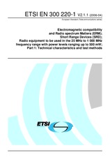 Standard ETSI EN 300220-1-V2.1.1 3.4.2006 preview