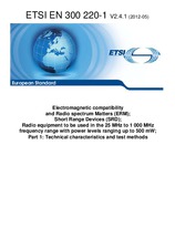 Standard ETSI EN 300220-1-V2.4.1 25.5.2012 preview