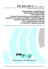 Standard ETSI EN 300220-2-V1.2.1 30.11.1997 preview