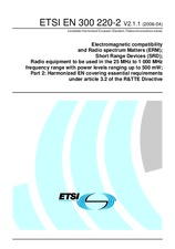 Standard ETSI EN 300220-2-V2.1.1 3.4.2006 preview