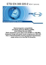 Standard ETSI EN 300220-2-V2.4.1 25.5.2012 preview