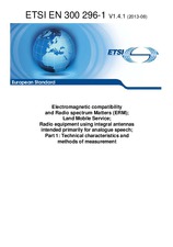 Standard ETSI EN 300296-1-V1.4.1 14.8.2013 preview