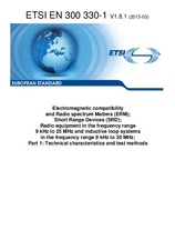 Standard ETSI EN 300330-1-V1.8.1 4.3.2015 preview