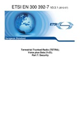 Standard ETSI EN 300392-7-V3.3.1 27.7.2012 preview