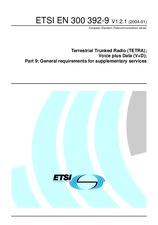 Standard ETSI EN 300392-9-V1.2.1 7.1.2004 preview