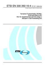 Standard ETSI EN 300392-10-4-V1.3.1 2.9.2003 preview