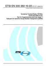 Standard ETSI EN 300392-10-22-V1.2.1 28.1.2002 preview