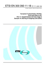 Standard ETSI EN 300392-11-18-V1.1.1 7.8.2001 preview