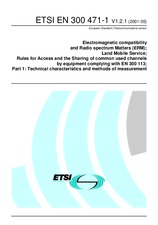 Standard ETSI EN 300471-1-V1.2.1 11.5.2001 preview