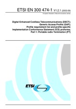 Standard ETSI EN 300474-1-V1.2.1 9.9.2003 preview