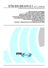 Standard ETSI EN 300674-2-1-V1.1.1 6.8.2004 preview