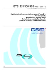 Standard ETSI EN 300965-V8.0.1 15.11.2000 preview