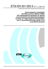 Standard ETSI EN 301025-3-V1.1.1 11.5.2001 preview