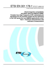 Standard ETSI EN 301178-1-V1.2.1 19.12.2003 preview