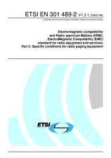 Standard ETSI EN 301489-2-V1.3.1 29.8.2002 preview