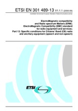 Standard ETSI EN 301489-13-V1.1.1 28.9.2000 preview