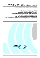 Standard ETSI EN 301489-14-V1.1.1 7.5.2002 preview