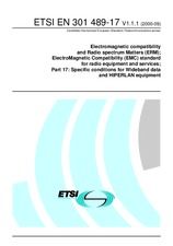 Standard ETSI EN 301489-17-V1.1.1 28.9.2000 preview