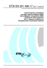 Standard ETSI EN 301489-17-V2.1.1 12.5.2009 preview
