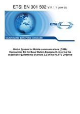 Standard ETSI EN 301502-V11.1.1 4.7.2014 preview