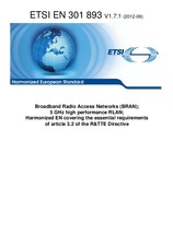 Standard ETSI EN 301893-V1.7.1 1.6.2012 preview
