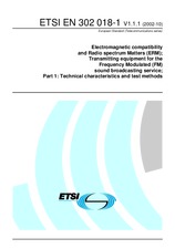 Standard ETSI EN 302018-1-V1.1.1 1.10.2002 preview