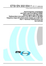 Standard ETSI EN 302054-1-V1.1.1 24.3.2003 preview