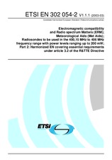 Standard ETSI EN 302054-2-V1.1.1 24.3.2003 preview