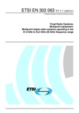 Standard ETSI EN 302063-V1.1.1 27.1.2003 preview