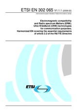 Standard ETSI EN 302065-V1.1.1 19.2.2008 preview