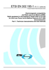 Standard ETSI EN 302195-1-V1.1.1 18.3.2004 preview