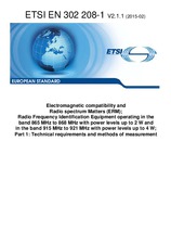 Standard ETSI EN 302208-1-V2.1.1 20.2.2015 preview