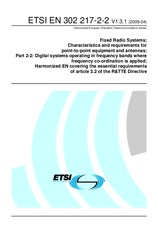 Standard ETSI EN 302217-2-2-V1.3.1 23.4.2009 preview