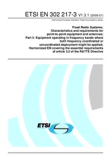 Standard ETSI EN 302217-3-V1.3.1 31.7.2009 preview