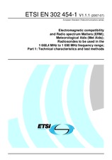 Standard ETSI EN 302454-1-V1.1.1 24.7.2007 preview