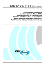 Standard ETSI EN 302510-1-V1.1.1 25.7.2007 preview