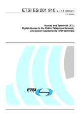 Standard ETSI ES 201910-V1.1.1 22.7.2003 preview