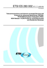 Standard ETSI ES 283002-V1.1.1 31.8.2005 preview