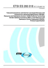 Standard ETSI ES 283018-V1.1.4 9.10.2007 preview