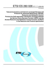 Standard ETSI ES 283026-V1.1.1 26.6.2006 preview