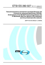 Standard ETSI ES 283027-V1.1.1 3.7.2006 preview