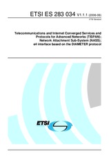 Standard ETSI ES 283034-V1.1.1 21.6.2006 preview