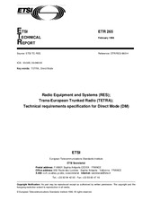 Standard ETSI ETR 265-ed.1 15.2.1996 preview