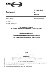 Standard ETSI ETS 300133-5-ed.1/Amd.1 12.1.1994 preview