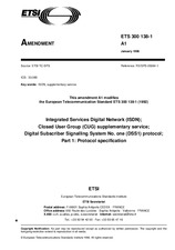 Standard ETSI ETS 300138-1-ed.1/Amd.1 16.1.1996 preview