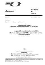 Standard ETSI ETS 300183-ed.1/Amd.1 15.2.1998 preview