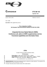 Standard ETSI ETS 300184-ed.1/Cor.1 15.9.1993 preview